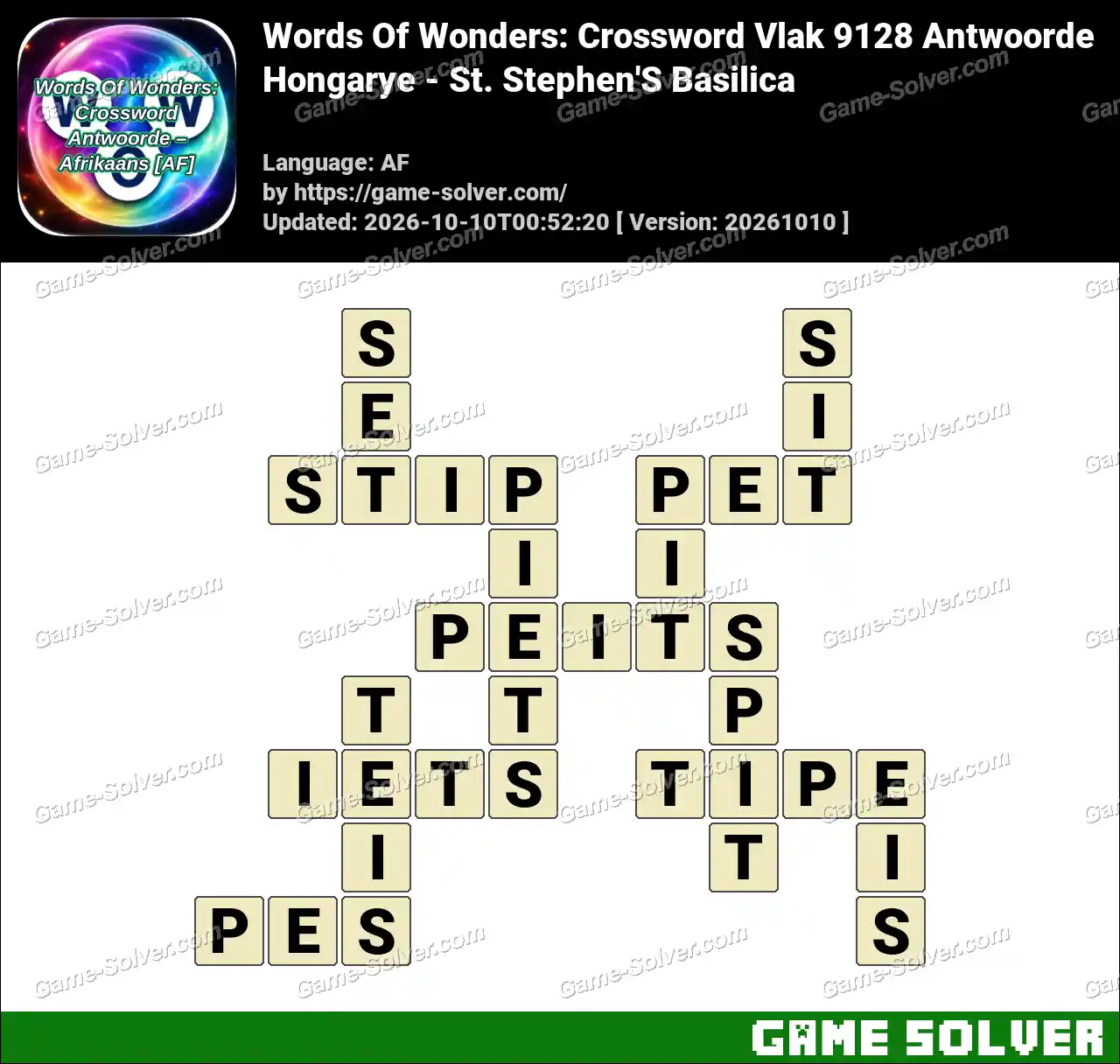 Words Of Wonders: Crossword Vlak 9128 Antwoorde – Hongarye – St. Stephen’S Basilica